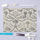 Koloniale Blaue Ernte-Toile Seidenpapier (Handwerk)