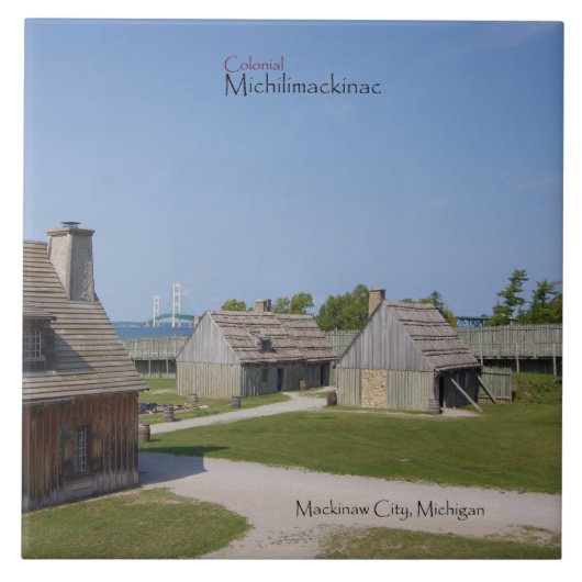 Koloniale Michilimackinac-Fliese Fliese (Vorderseite)