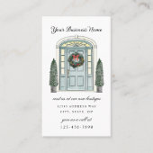 Koloniale Tür Weihnachtsfeiertage Boutique Visitenkarte (Vorderseite)