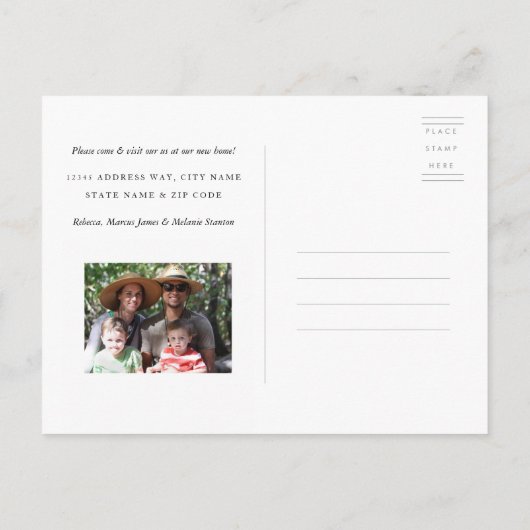 Koloniale Türillustrierung — Verschieben der Postk Ankündigungspostkarte (Rückseite)