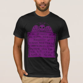 Kolonialer amerikanischer Grabstein Skull Angel Bo T-Shirt