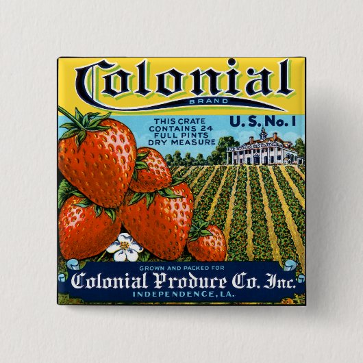 KolonialErdbeeren Button (Vorderseite)