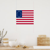 Koloniales amerikanisches Flaggenposter Poster (Küche)