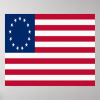 Koloniales amerikanisches Flaggenposter