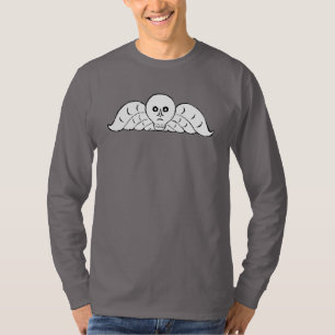 Koloniales Boston Grabstein Schädel Engel T-Shirt
