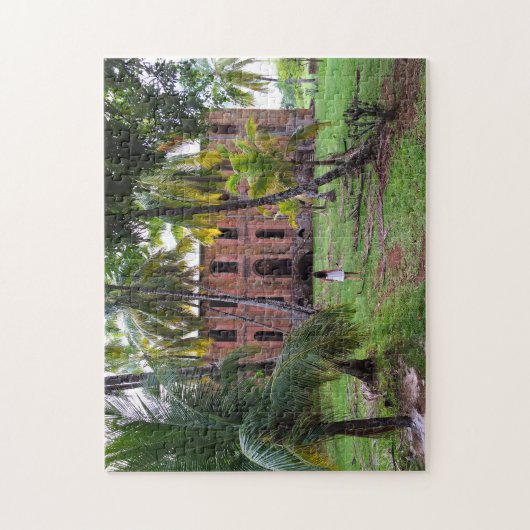 Koloniales Haus Guyana. Puzzle (Vertikal)