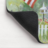 Koloniales Land Zuhause American Flag Front Porch Mousepad (Ecke)