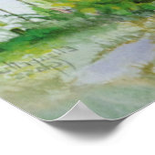 Koloniales Land Zuhause American Flag Front Porch Poster (Ecke)