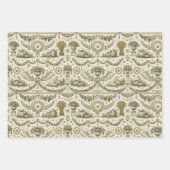 Koloniales Salbeigrün Goldene Ernte Geschenkpapier Set (Vorderseite 2)