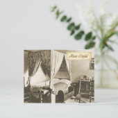 Koloniales Schlafzimmer in historischem Deerfield, Postkarte (Stehend Vorderseite)