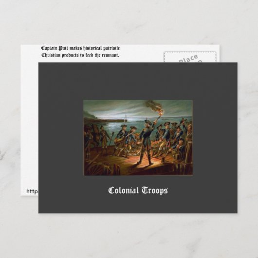 Kolonialtroops Postkarte (Vorne/Hinten)