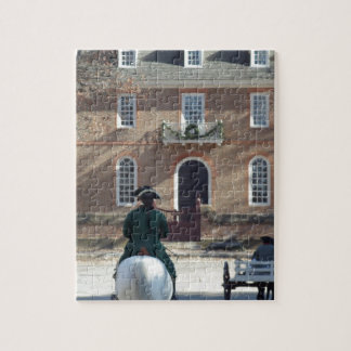 Kolonialwilliamsburg-Mann auf Pferd Puzzle