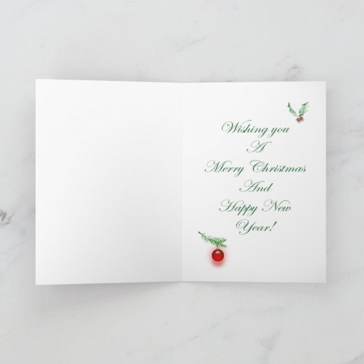 Kolonialzeit Feiertagskarte (Innenseite)