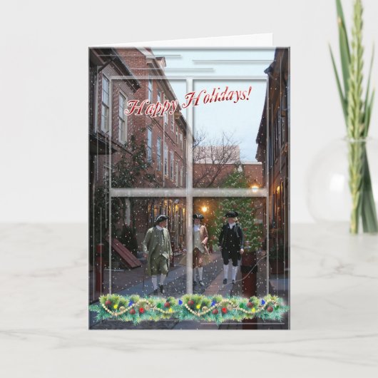 Kolonialzeit Feiertagskarte (Vorderseite)