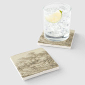 Kolonialzeit Steinuntersetzer (Seitenansicht)