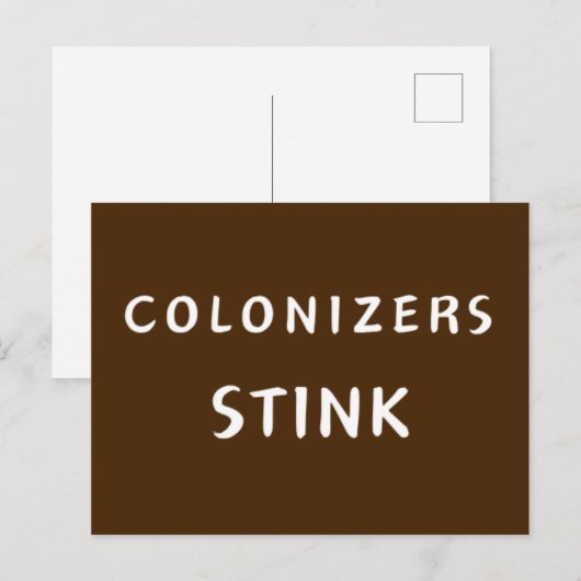 Kolonisatoren stink postkarte (Vorne/Hinten)