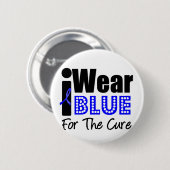 Kolonkarzinom Ich trage eine blaue Schleife für di Button (Vorne & Hinten)