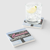 Kolonnade, Atlanta, Untersetzer, Restaurant Steinuntersetzer (Seitenansicht)