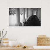 Kolonnade im Schnee Poster (Küche)