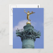 Kolonne, Place de la Bastill, Paris Postkarte (Vorne/Hinten)