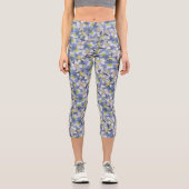 Kolonnen Nahtloses Muster Capri Leggings (Vorderseite)