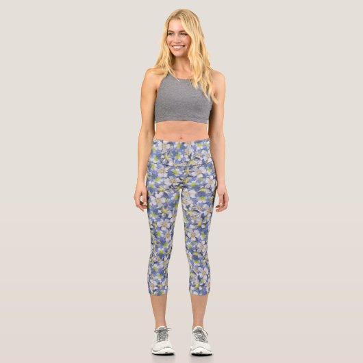 Kolonnen Nahtloses Muster Capri Leggings (Vorderseite)