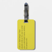 Kolonnen Nahtloses Muster Gepäckanhänger (Rückseite vertikal)