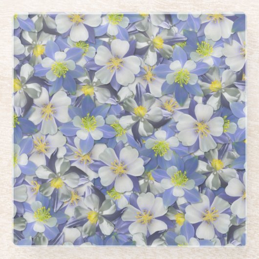 Kolonnen Nahtloses Muster Glasuntersetzer (Vorderseite)