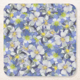 Kolonnen Nahtloses Muster Rechteckiger Pappuntersetzer