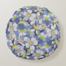 Kolonnen Nahtloses Muster Rundes Kissen