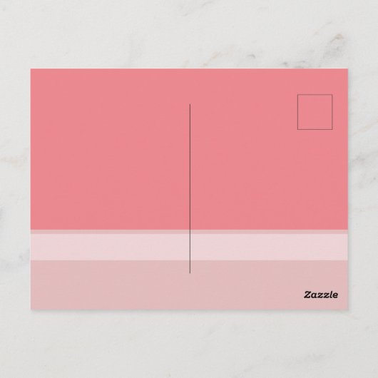 Kolorblock Drei-Tonen-Rosa Speichern Sie die Daten Postkarte (Rückseite)