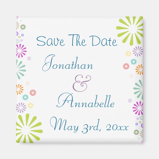 Kolorburgen Save the Date Personalisiert Magnet (Vorne)