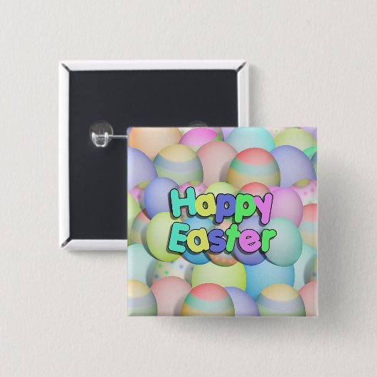 Kolored Ostereier - Happy Oaster Button (Vorne & Hinten)