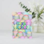 Kolored Ostereier - Happy Oaster Feiertagspostkarte (Stehend Vorderseite)