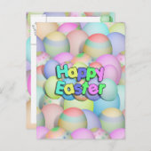 Kolored Ostereier - Happy Oaster Feiertagspostkarte (Vorne/Hinten)