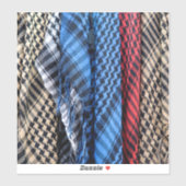 Kolored palästinensischer Keffiyeh Aufkleber (Blatt)