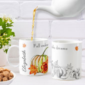 Kolored Pumpkin auf Black & White Fall Quote Tasse