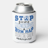 Kolorektalkarzinom Bewusstsein Koloskopie Bum Rap Dosenkühler (Kanne Rückseite)