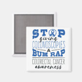Kolorektalkarzinom Bewusstsein Koloskopie Bum Rap Magnet (Vorderseite/Rückseite)