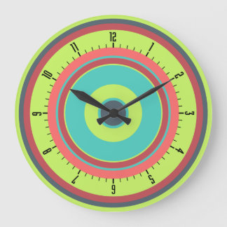 Kolorful Circles 04 Große Wanduhr