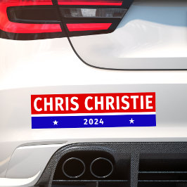 Kolorierte Chris Christie 2024 Wahl Autoaufkleber