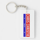 Kolorierte Chris Christie 2024 Wahl Schlüsselanhänger (Vorderseite)