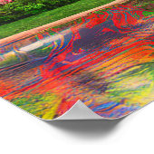 Kolorierte Kolumbus Ohio Skyline Abstrakte Kunst Poster (Ecke)