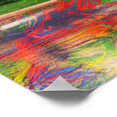 Kolorierte Kolumbus Ohio Skyline Abstrakte Kunst Poster (Ecke)