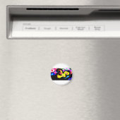 Kolorierter Tintenfisch   Welle   Magnet (In Situ (Geschirrspüler))