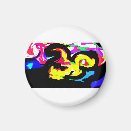 Kolorierter Tintenfisch   Welle   Magnet