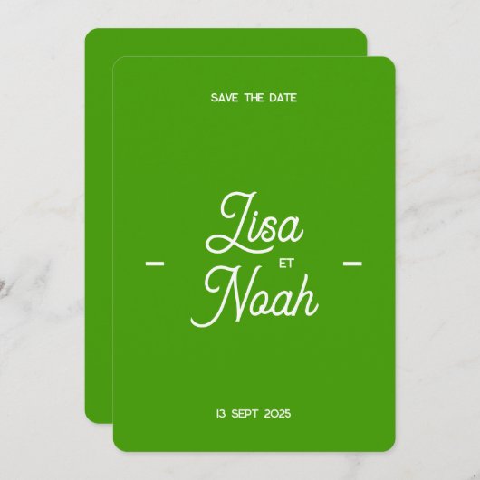 Kolorus - Zitronengrün Einladung (Vorne/Hinten)