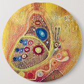 Kolossal, 15,2 cm (6") Rundschmetterling aus Abzei Button (Vorderseite)