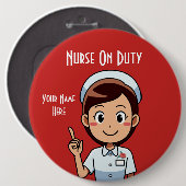 Kolossal der Krankenschwester am Arbeitsplatz, 18 Button (Vorne & Hinten)