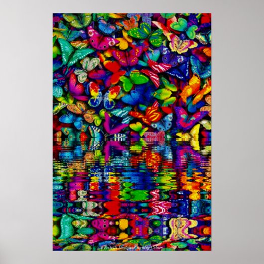 KOLOSSAL POSTER DRUCK - WASSERSCHALTFLÄDEN - KUNST (Vorne)